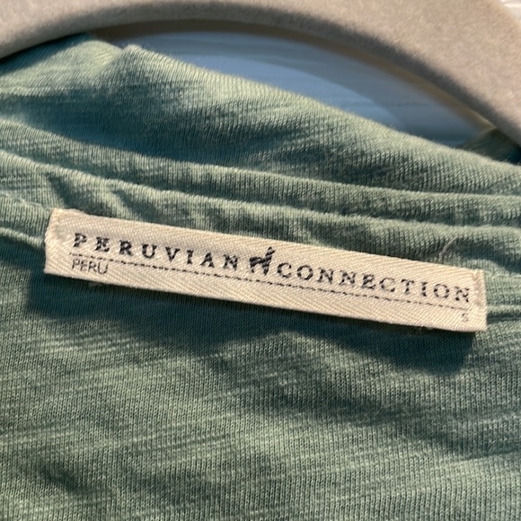 Peruvian Connection Lagos Button Front Midi Dress Green S - Picture 3 of 8